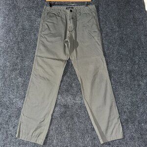 Eddie Bauer  Pants Mens 36  Khaki Green Chino Cotton Pockets Straight Leg